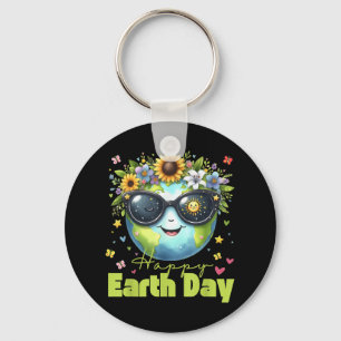 Funny Earth Day 2025 Save The Planet Cute Sungles Key Ring
