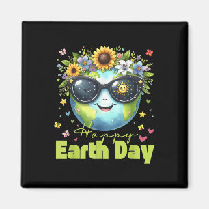 Funny Earth Day 2025 Save The Planet Cute Sungles Magnet