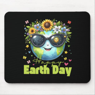 Funny Earth Day 2025 Save The Planet Cute Sungles Mouse Mat