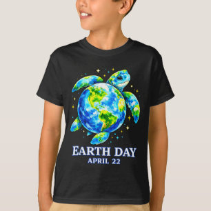Funny earth day 2026 save the earth sea turtle kid T-Shirt