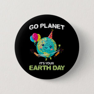 Funny Earth Day 6 Cm Round Badge