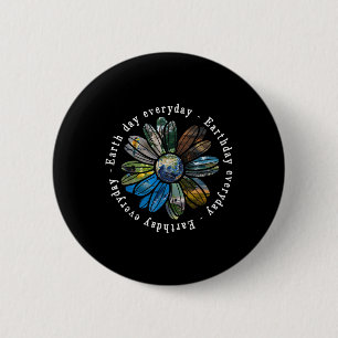Funny Earth Day Everyday Sunflower Earth Animal Lo 6 Cm Round Badge