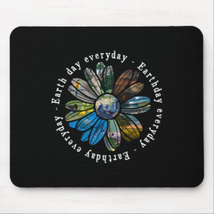 Funny Earth Day Everyday Sunflower Earth Animal Lo Mouse Mat