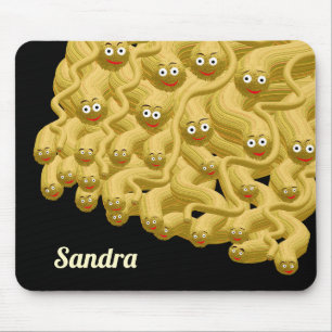 Funny earthworms mouse mat