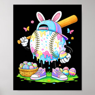 Funny easter baseball bunny egg hunter tank toppng poster