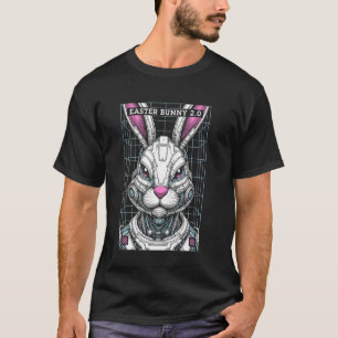 Funny Easter Bunny 2.0 Gamer Robot Cyborg Android T-Shirt