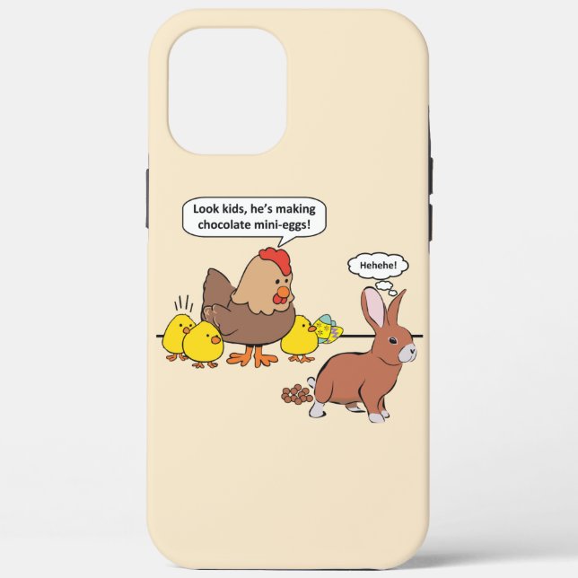 Funny Easter Bunny Chocolate Eggs Case-Mate iPhone Case (Back)