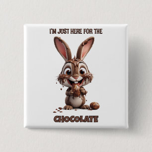Funny Easter Bunny – Cute & Playful Easter Design 15 Cm Square Badge