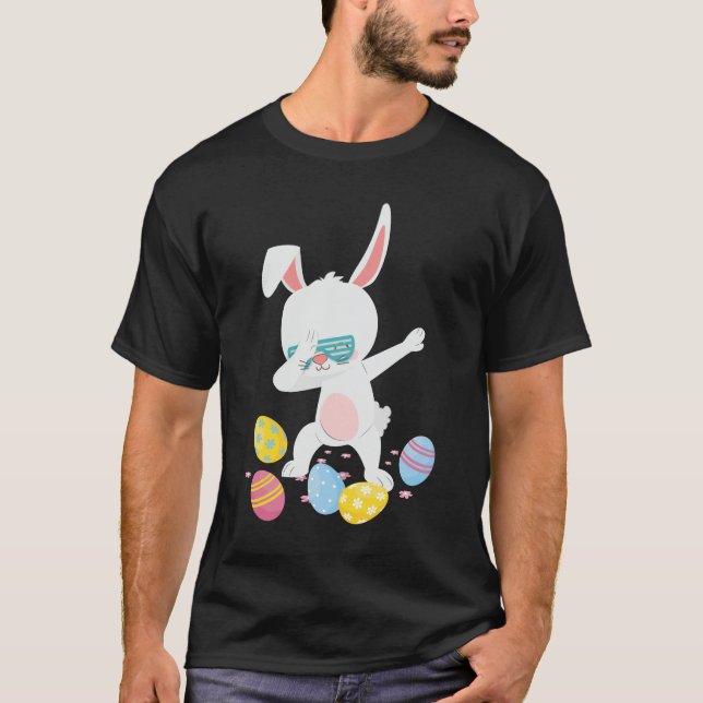 Funny Easter Bunny Dabbing T-Shirt child gift (Front)