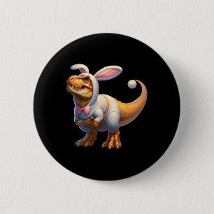 Funny Easter Bunny Dinosaur T-rex Apparel Uni-adul 6 Cm Round Badge