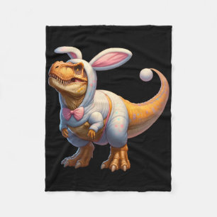 Funny Easter Bunny Dinosaur T-rex Apparel Uni-adul Fleece Blanket