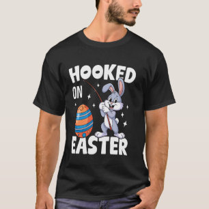 Funny Easter Bunny Fishing for Eggs Fun Holiday T-Shirt