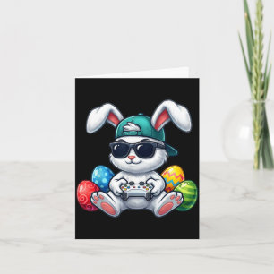 Funny easter bunny gaming video game gamer easter card