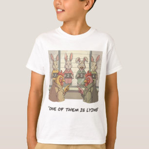 Funny Easter Bunny - Noir Detective Egg Hunt Humou T-Shirt
