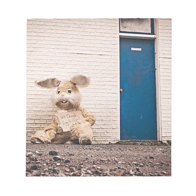 funny easter bunny notepad (Front)