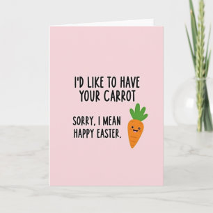 Funny Easter Carrot Card