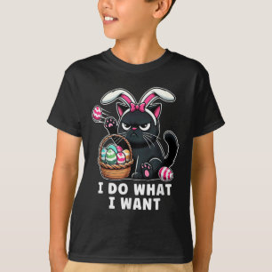 Funny Easter Cat Easter Bysket Stuffers Men Women T-Shirt