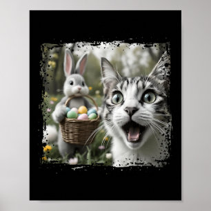 Funny Easter Cat Selfie With Easter Bunny Adults K Poster