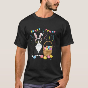 Funny Easter Cat with Rabbit's Ears Bunny Egg East T-Shirt