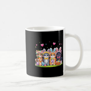 Funny Easter Cats Ears Bunny Eggs Spring for Women Coffee Mug