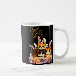 Funny Easter Cats Ears Bunny Eggs Spring for Women Coffee Mug