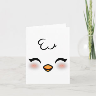 Funny Easter Chick Face Costume Halloween Boys Kid Card