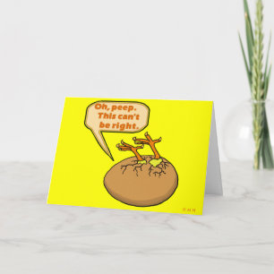 Funny Easter Chick in Egg Holiday Card