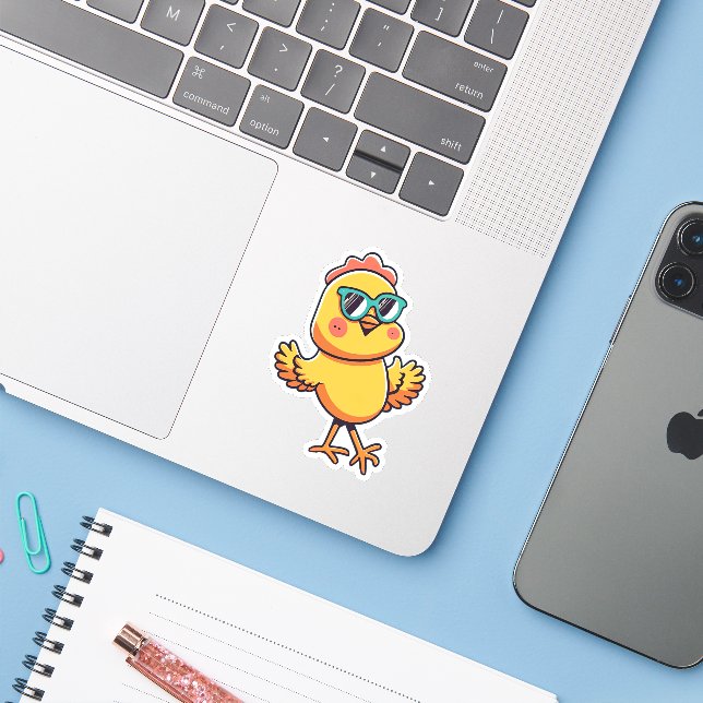 Funny Easter Chicken (Laptop w/ iPhone)