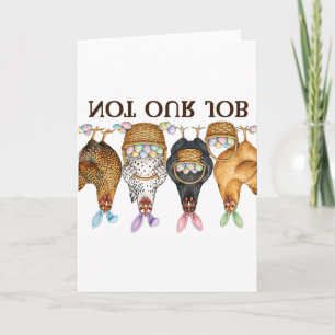 Funny Easter Chicken Not Our Job Eggs Farmhouse Bu Card