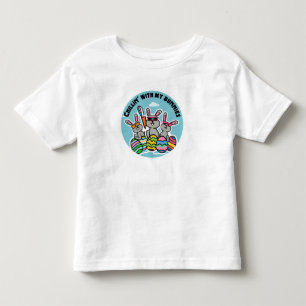 Funny Easter Chillin with my Bunnies Toddler T-Shirt