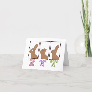 Funny Easter Chocolate Bunnies Holiday Card