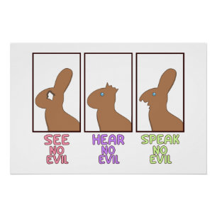 Funny Easter Chocolate Bunnies Poster