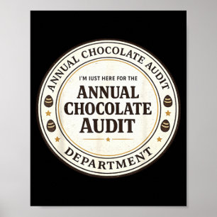 Funny Easter Chocolate Lover Quote Sarcastic Poster