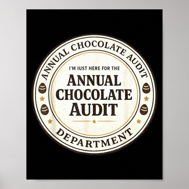 Funny Easter Chocolate Lover Quote Sarcastic Poster (Front)