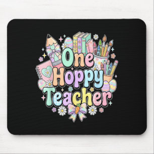 Funny easter classroom teacher one hoppy teacher mouse mat