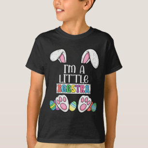 Funny Easter Cute Bunny I’m Little Eggstra Kid Tod T-Shirt