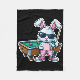 Funny Easter Day Bunny Dunking Billiards Boys Kids Fleece Blanket