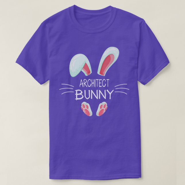 Funny Easter Day Costume Matching Architect Bunny  T-Shirt (Design Front)