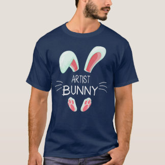 Funny Easter Day Costume Matching Cute Artist Bunn T-Shirt