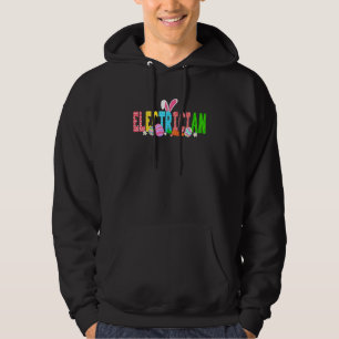Funny Easter Day Cute Electrician Rabbit Bunny Cos Hoodie