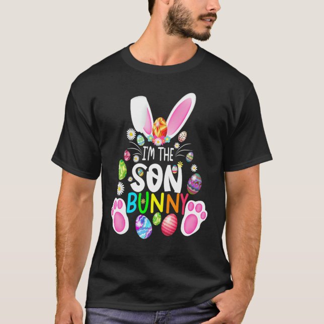 Funny Easter Day I'm Son Bunny Matching Family Eas T-Shirt (Front)