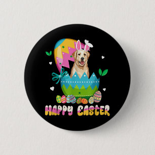 Funny Easter Day Labrador Retriever Dog Bunny Ears 6 Cm Round Badge