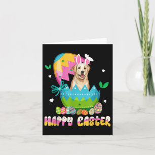 Funny Easter Day Labrador Retriever Dog Bunny Ears Card