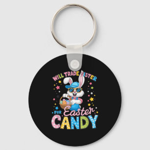 Funny Easter Day Will Trade Sister For Candy Kids Key Ring