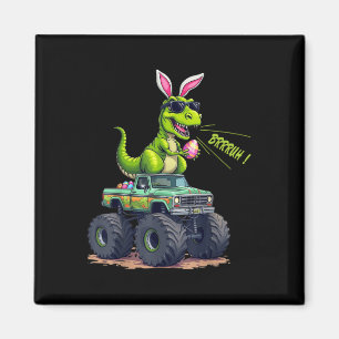 Funny Easter Dinosaur Bruh - T-rex Easter Egg Hunt Magnet