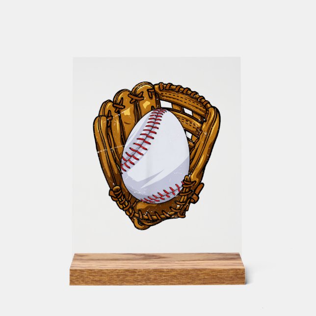 Funny Easter Egg Baseball Egg Hunting Easter Day M Acrylic Sign (Front)