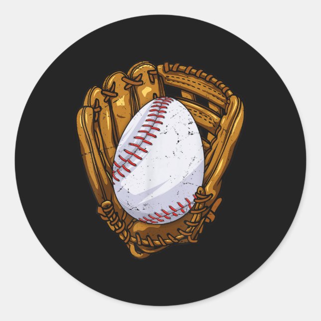 Funny Easter Egg Baseball Egg Hunting Easter Day M Classic Round Sticker (Front)