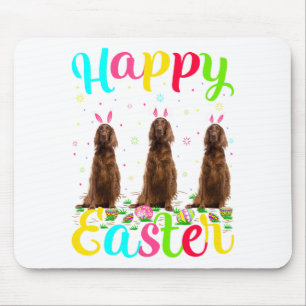 Funny Easter Egg Bunny Irish Setter Dog Happy East Mouse Mat