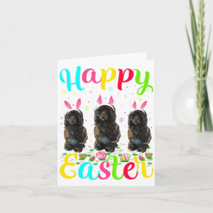 Funny Easter Egg Bunny Portuguese Water Dog Happy Card