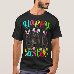 Funny Easter Egg Bunny Portuguese Water Dog Happy T-Shirt